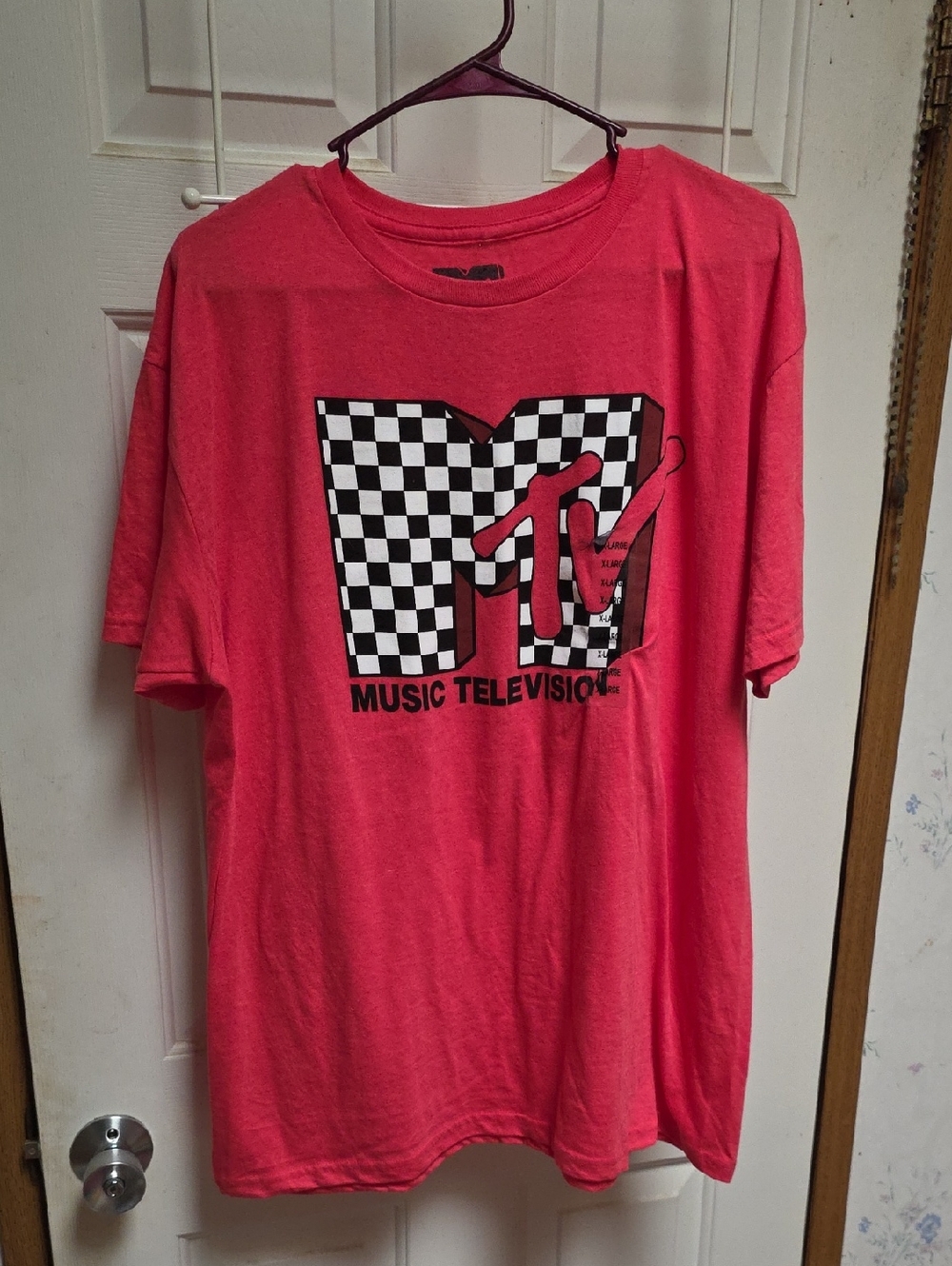 MTV Checkerboard Logo Tee - Red